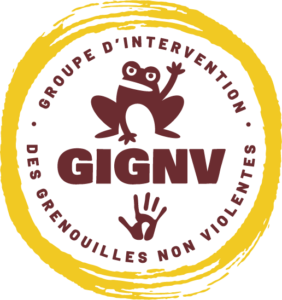 logo GIGNV – Groupe d'intervention des grenouilles non-violentes