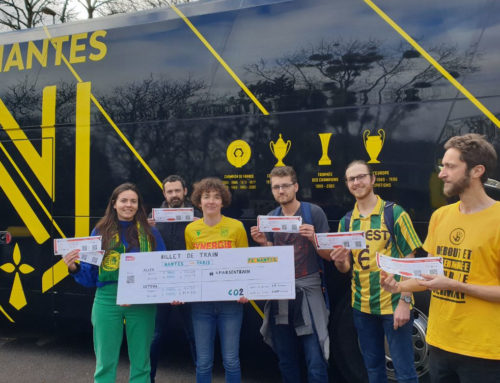 Un billet de train géant pour les joueurs du FC Nantes